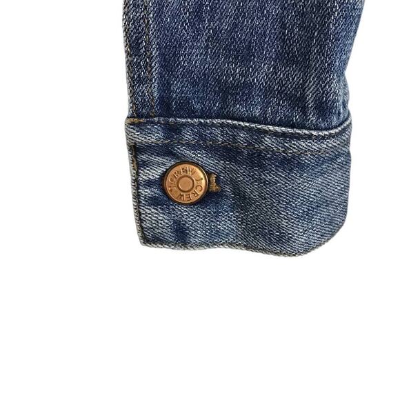J CREW Classic Denim Jean Jacket Indigo Tyler Blue Wash Trucker Jacket sz XS - Picture 8 of 12